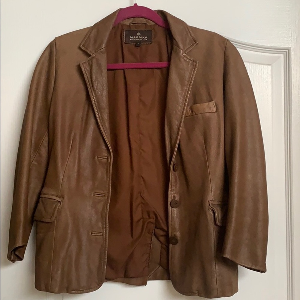 Vintage leather blazer